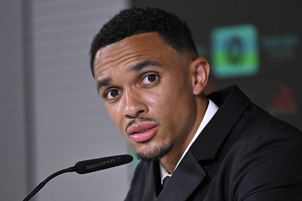 Trent Alexander-Arnold during a press conference