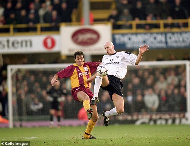 Jaap Stam (right) left United shortly after the release of his controversial autobiography