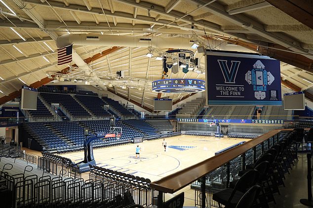 The interior of Finneran Pavilion is seen at Villanova University in Villanova, Pa., Wednesday, Oct. 21, 2026. (AP Photo/Matt Rourke)