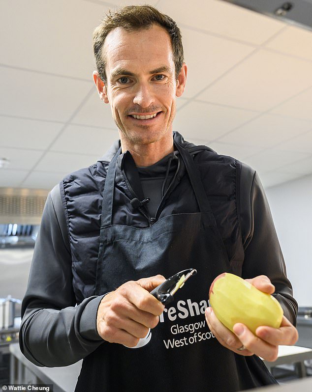 Sir Andy in the kitchen at an Albert Bartlett food hub project
