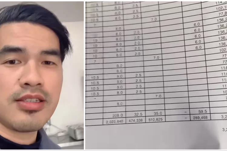 TKI Korsel, Rizal saat menunjukkan nominal gajinya yang hanya sebesar UMP Sukabumi 