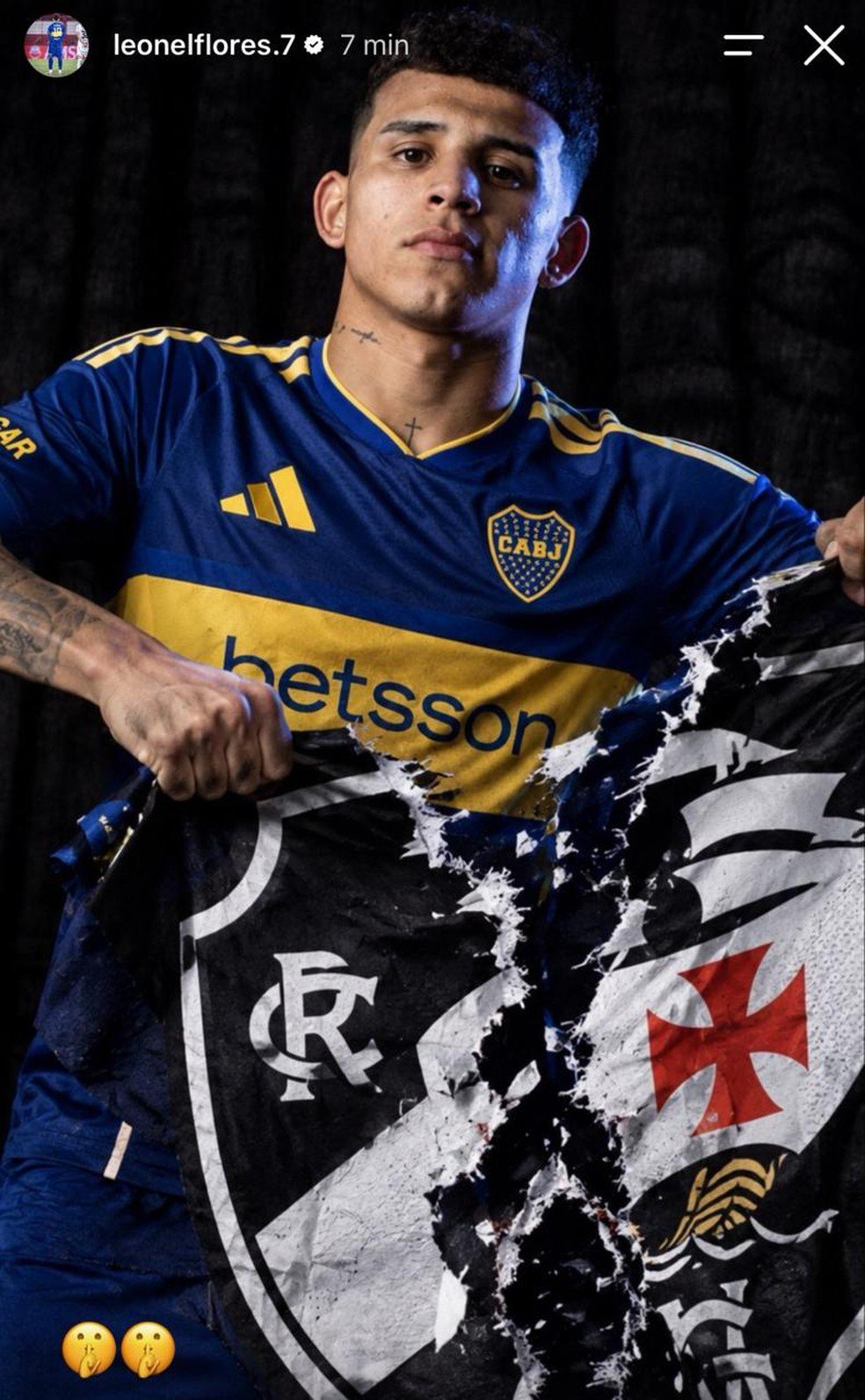 Leonel Flores, do Boca Juniors, rasga escudo do Vasco após eliminação no Maracanã: veja o impacto