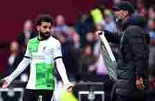 Klopp and Mo Salah had a row on the touchline during Liverpool's 2-2 draw with West Ham