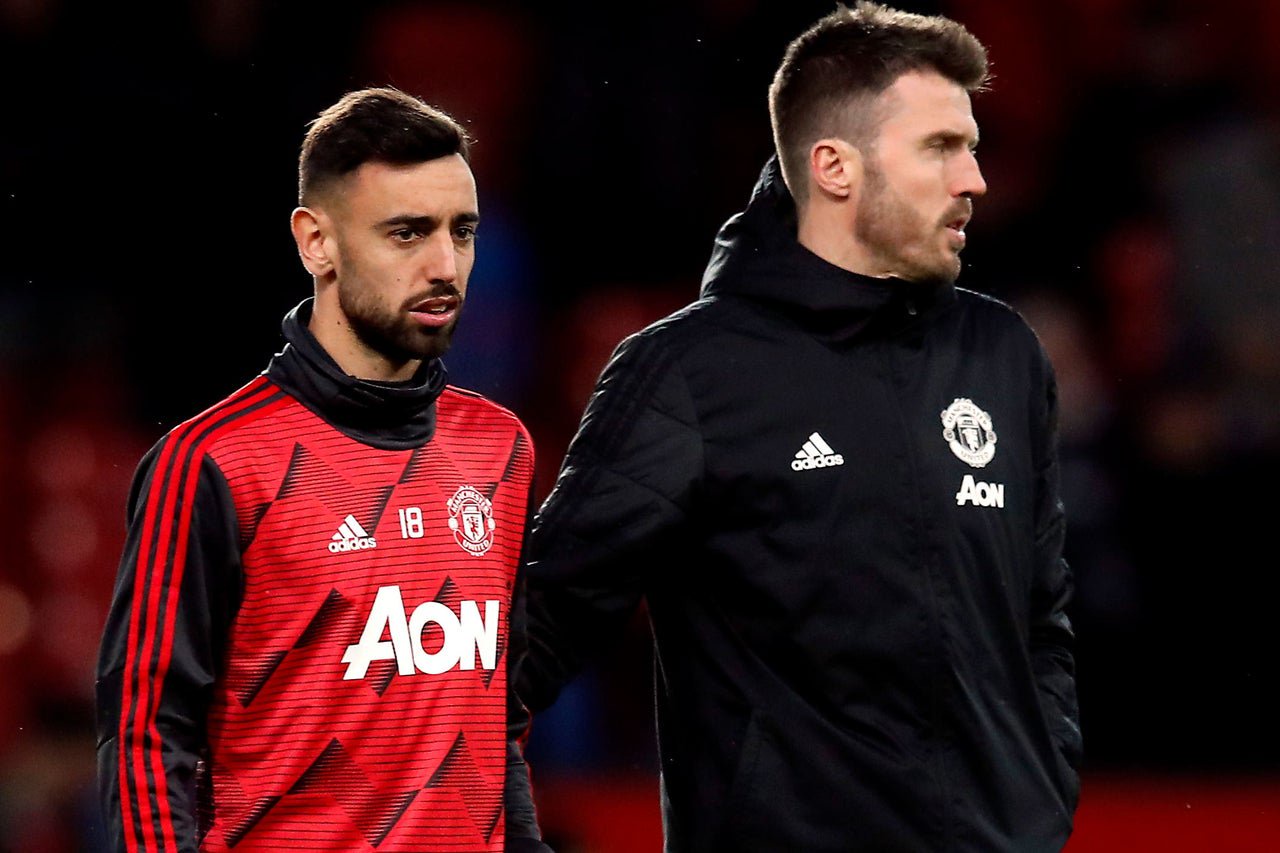 Michael Carrick and Bruno Fernandes have held clear-the-air talks (PA Archive)