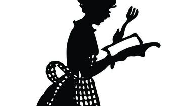 Silhouette of a housewife