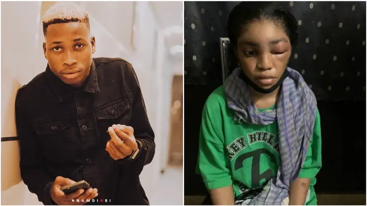 Lil Frosh is being accused of beating his girlfriend, Camille to the pulp [Instagram/LhilFrosh] [KemiFilani]