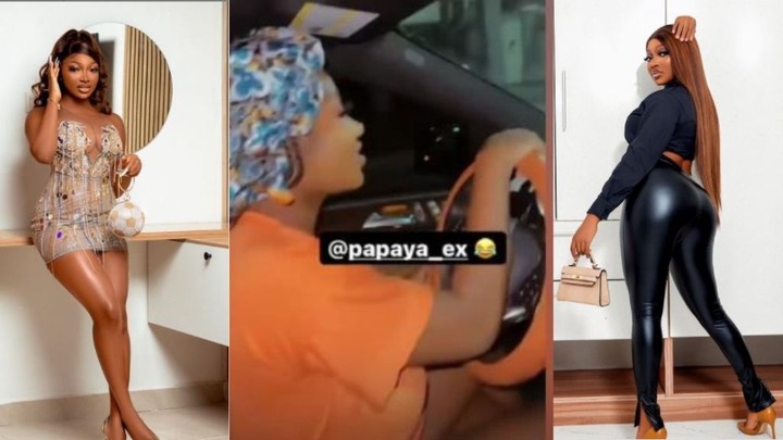 Puna Congratulations&quot; - Reactions as popular Nigerian influencer, Papaya  acquires brand new Benz (Video) | <a class=