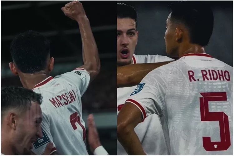 Potret Pemain Timnas Indonesia, Marselino Ferdinan dan Rizki Ridho. (Instagram.com/@timnas.indonesia)