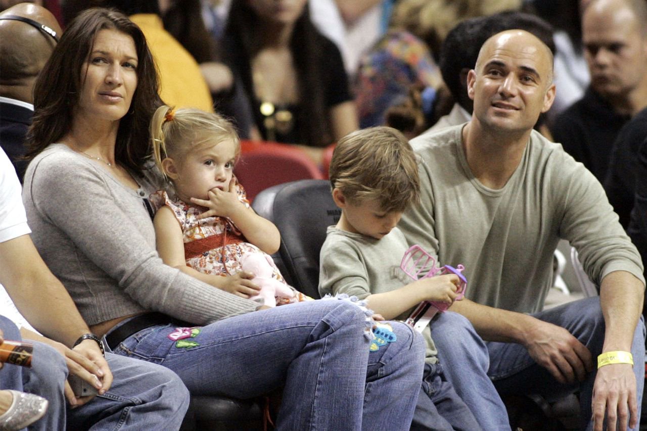 Steffi Graf, Jaz Agassi, Jaden Agassi and Andre Agassi in 2006Credit: Eliot J. Schechter/Getty