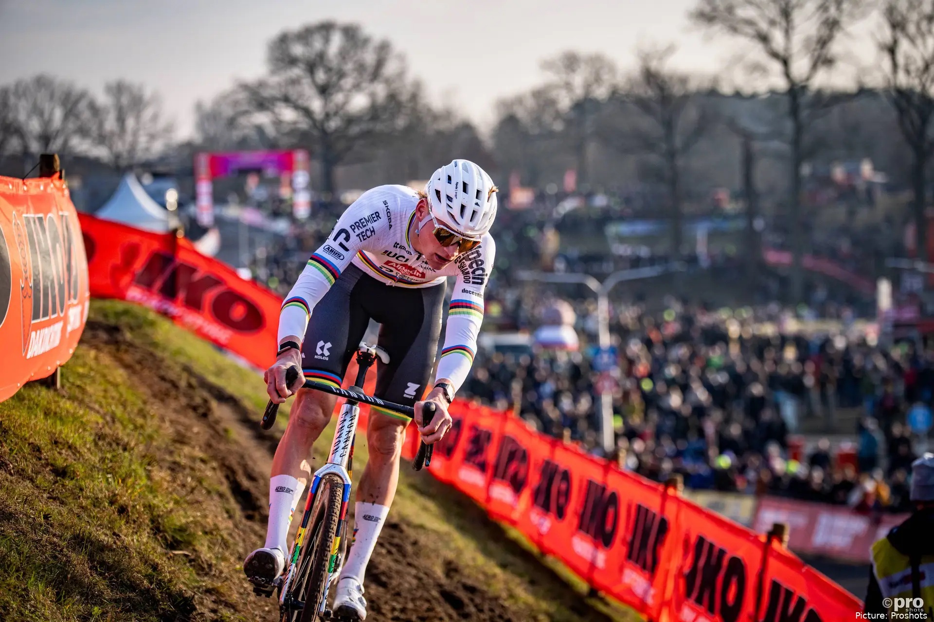 Mathieu van der Poel  racing in the 2026 Hoogerheide World Cup
