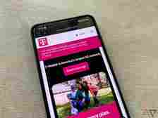 T-Mobile web page on a Galaxy smartphone June 2024
