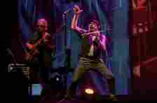 Singer Ian Anderson is seen on stage with his band Jethro Tull at the Prog Years concert in Madrid, Spain, Feb. 29, 2020. (Getty Images Photo)