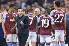 BIRMINGHAM, ENGLAND - MAY 2: Aston Villa manager Unai Emery gives instructions to his team during a pitch side team talk during the UEFA Europa Conference League 2023/24 Semi-Final first leg match between Aston Villa and Olympiacos FC at Villa Park on May 2, 2024 in Birmingham, England.(Photo by Simon Stacpoole/Offside/Offside via Getty Images)