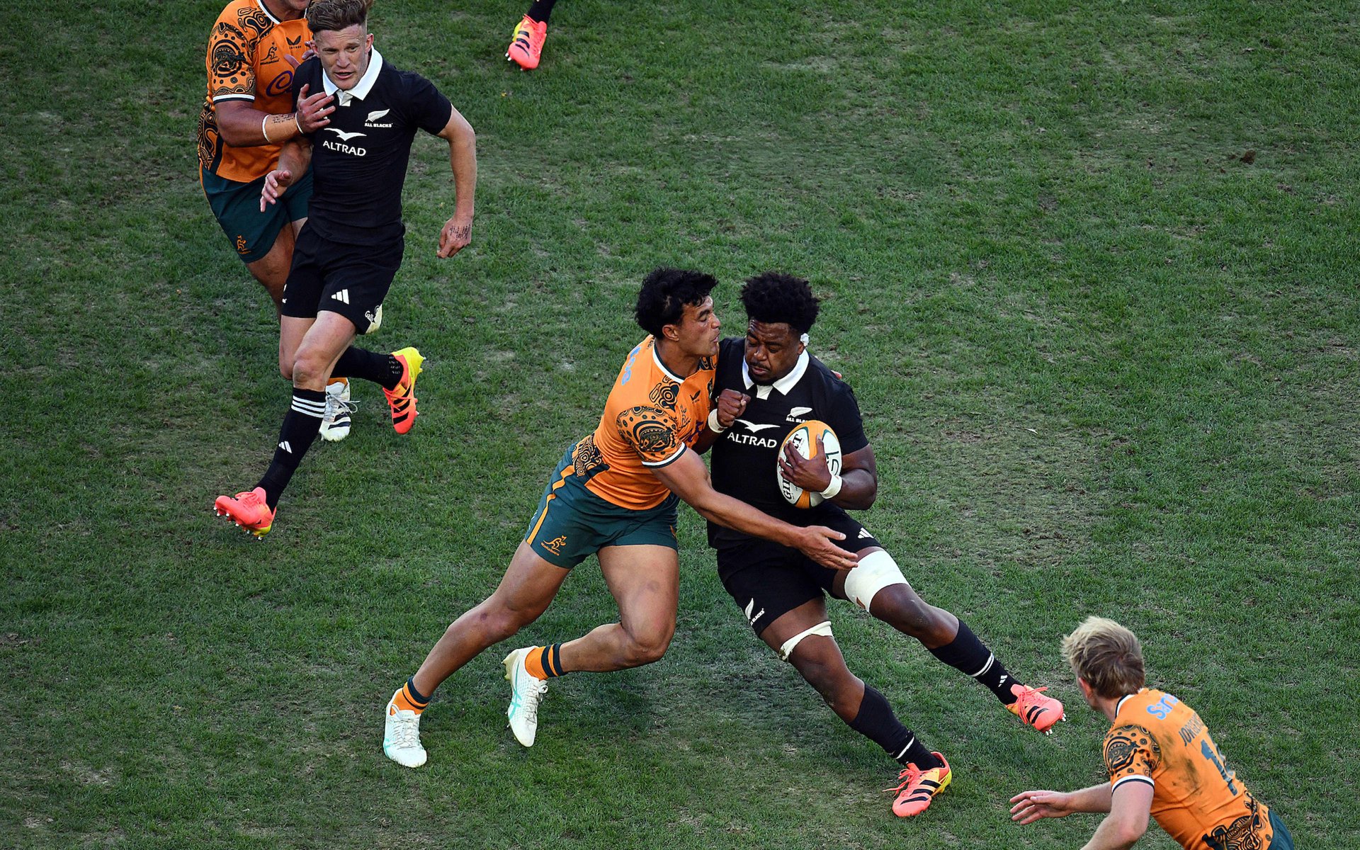 All Blacks Timoci Tavatavanawai in action during the Bledisloe Cup game between Wallabies v All Blacks at the Sydney Accor Stadium at Sydney, Australia. Saturday 17 October 2026. Copyright Photo: Raghavan Venugopal / www.photosport.nz