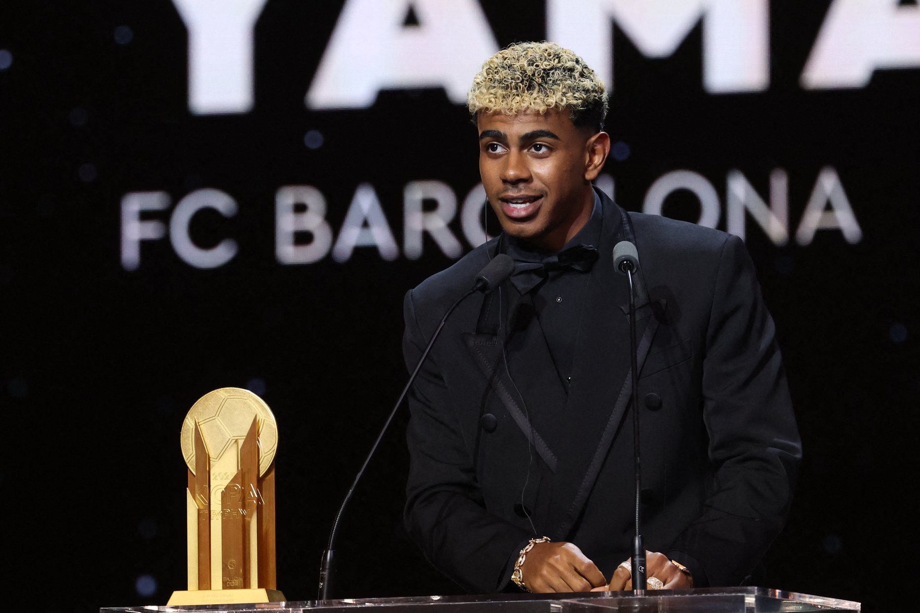 Lamine Yamal could make history on Monday evening (AFP/Getty)