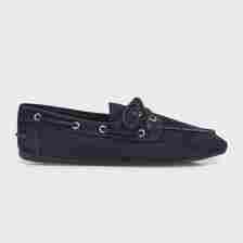 Suede Lace-Up Moccasins