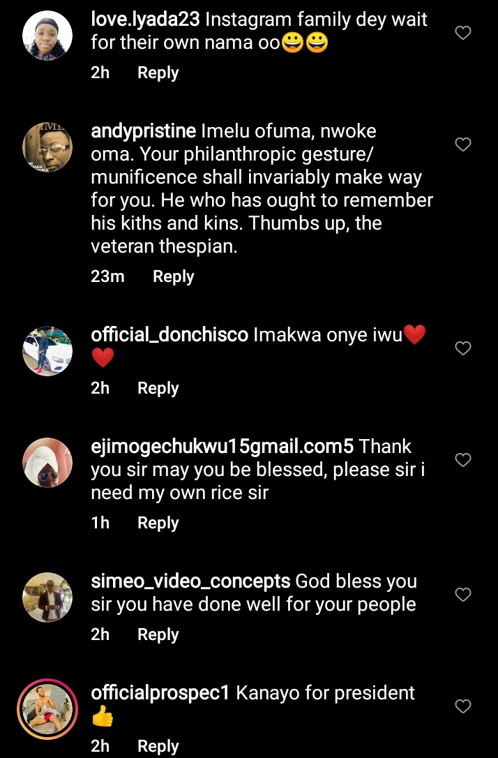 Reactions As Nollywood Veteran Actor Kanayo O Kanayo Distributes Bags Of Rice To His Kinsmen (Video) 8 242d7da74a5442c9aceeb9369d31d370?quality=uhq&format=webp&resize=720