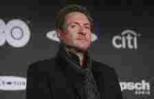 FILE - Simon Le Bon, of Duran Duran, poses in the press room at the Rock & Roll Hall of Fame induction ceremony at the Barclays Center on Friday, March 29, 2019, in New York. Le Bon is among more than 1,000 people, including artist Tracey Emin and actress Imelda Staunton recognized on the King's Birthday Honors list, released to mark the British monarch's official birthday. (Photo by Charles Sykes/Invision/AP, File)