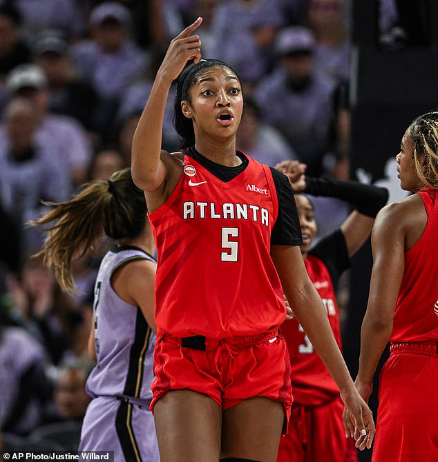 When the players returned, Atlanta star Angel Reese made history in a win to tie the series