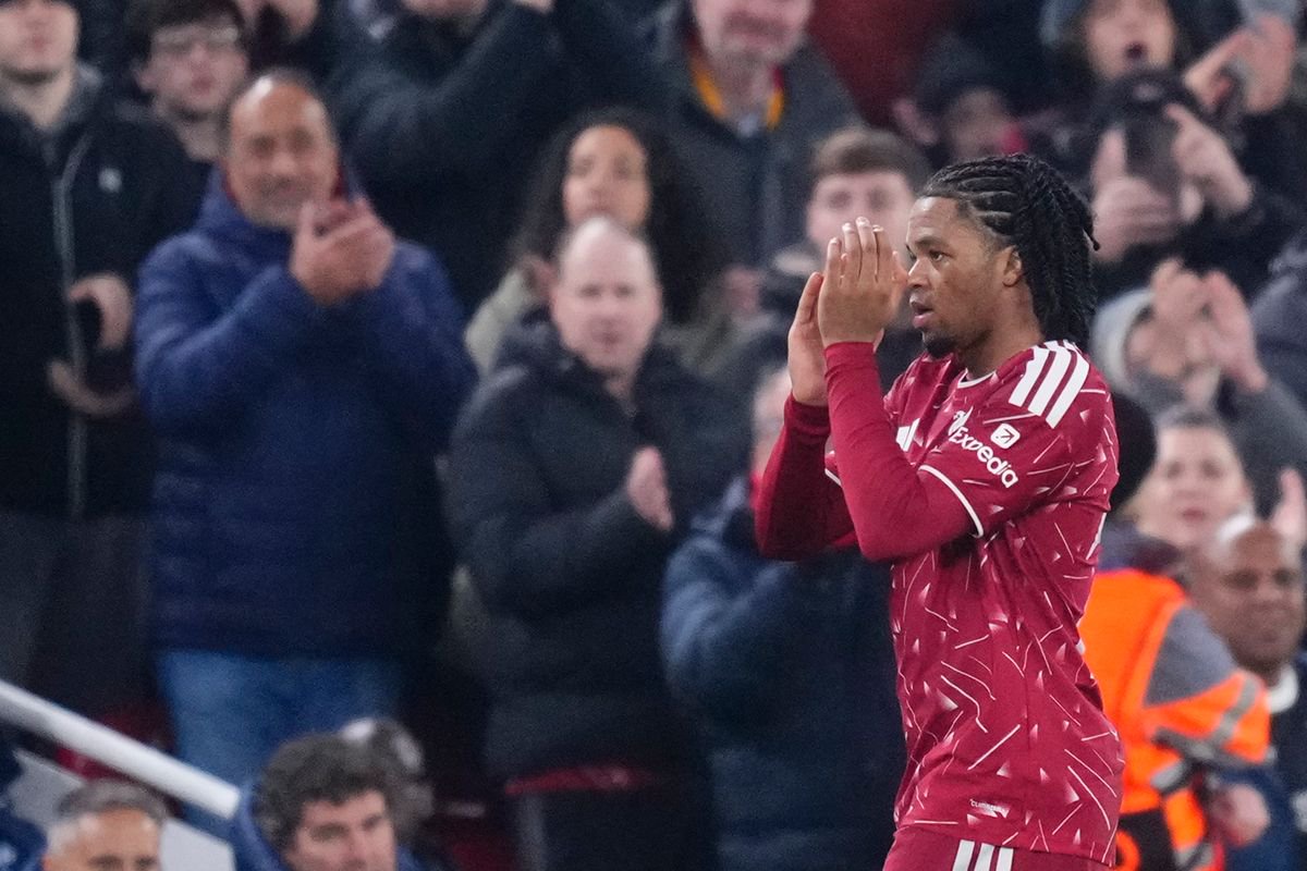 Liverpool winger Rio Ngumoha is replaced during the UEFA Champions League match against Villarreal CF at Anfield on October 20 2026