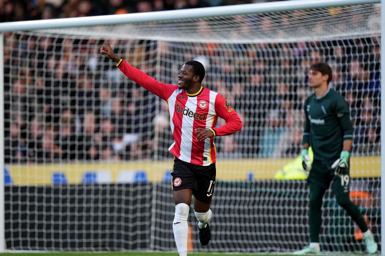 Dango Ouattara hit the equaliser for Brentford (Mike Egerton/PA)