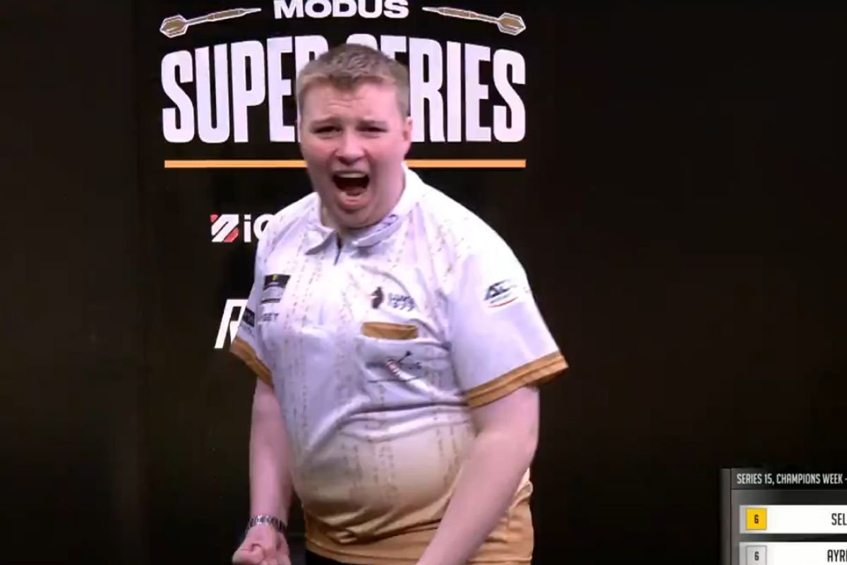Archie Self celebrates