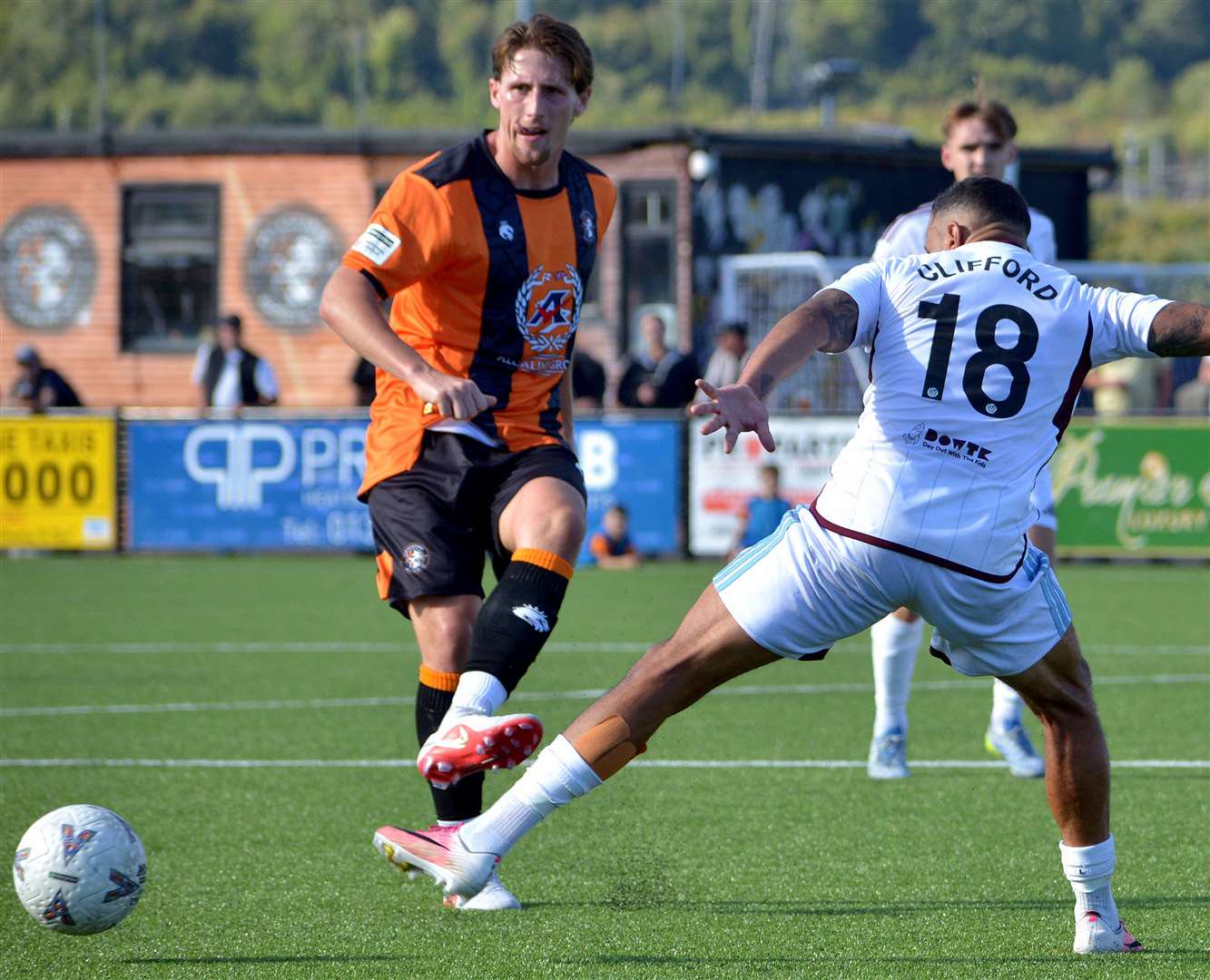 Folkestone defender Liam Smith - has enjoyed a run, skippering the side. Picture: Randolph File