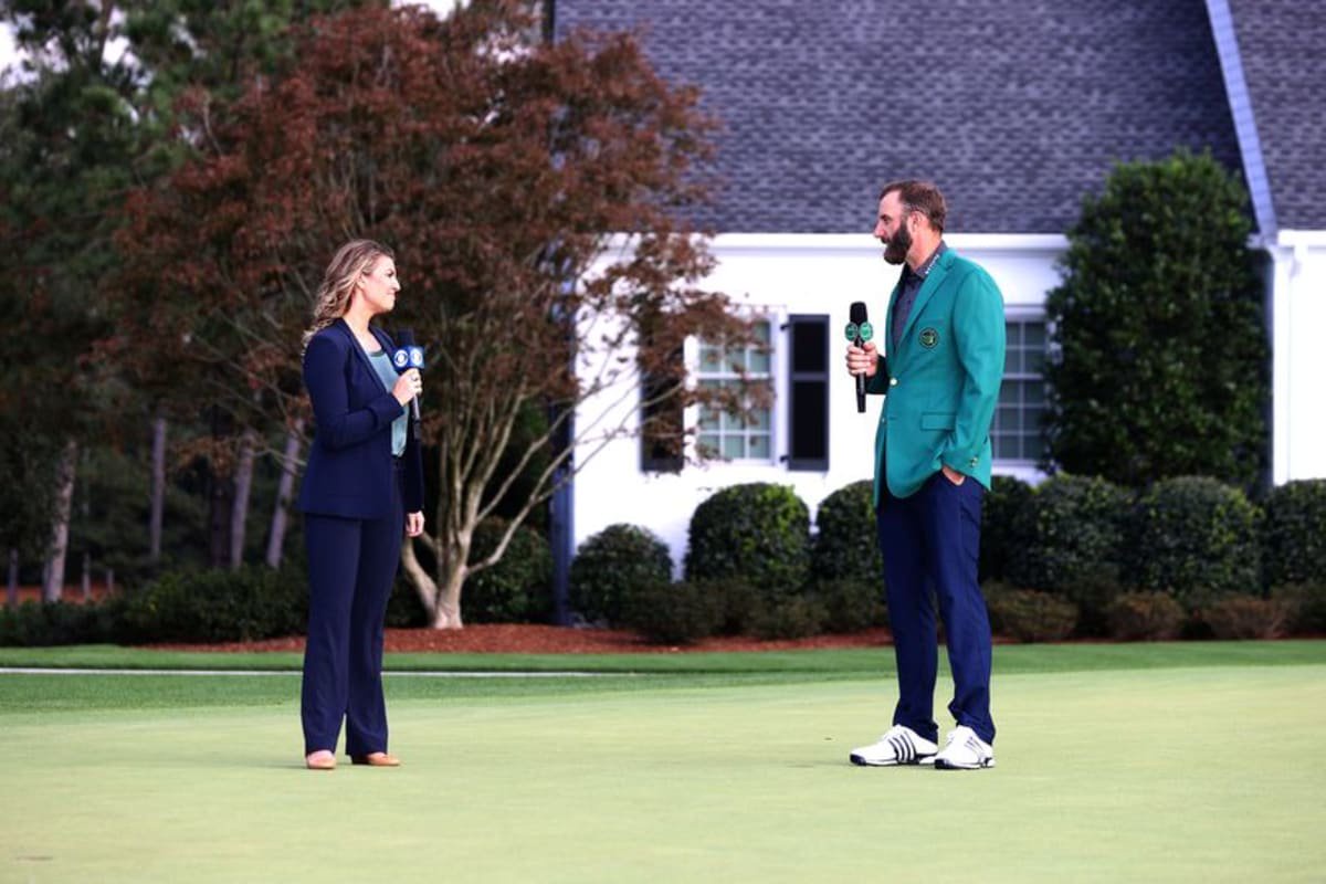 Amanda Balionis said the interview she's most proud of is with Dustin Johnson at the 2020 Masters