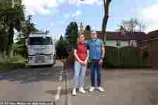Mum-of-two Claire Ramsey-Mayes, 48, and husband, shipping agent Jason, 54, live near the most dangerous spot in the village