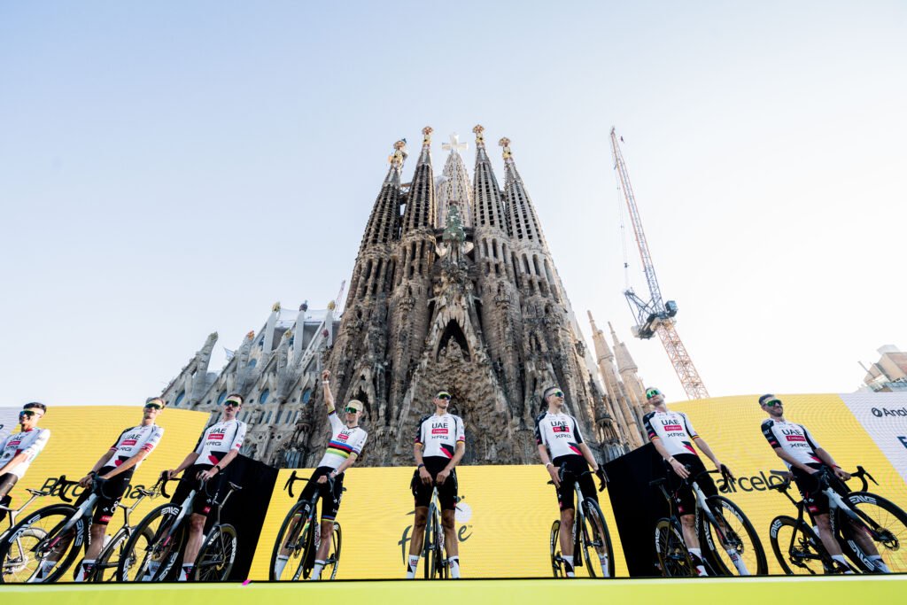 Tadej Pogačar and UAE Team Emirates at the 2026 Tour de France Presentation, Barcelona