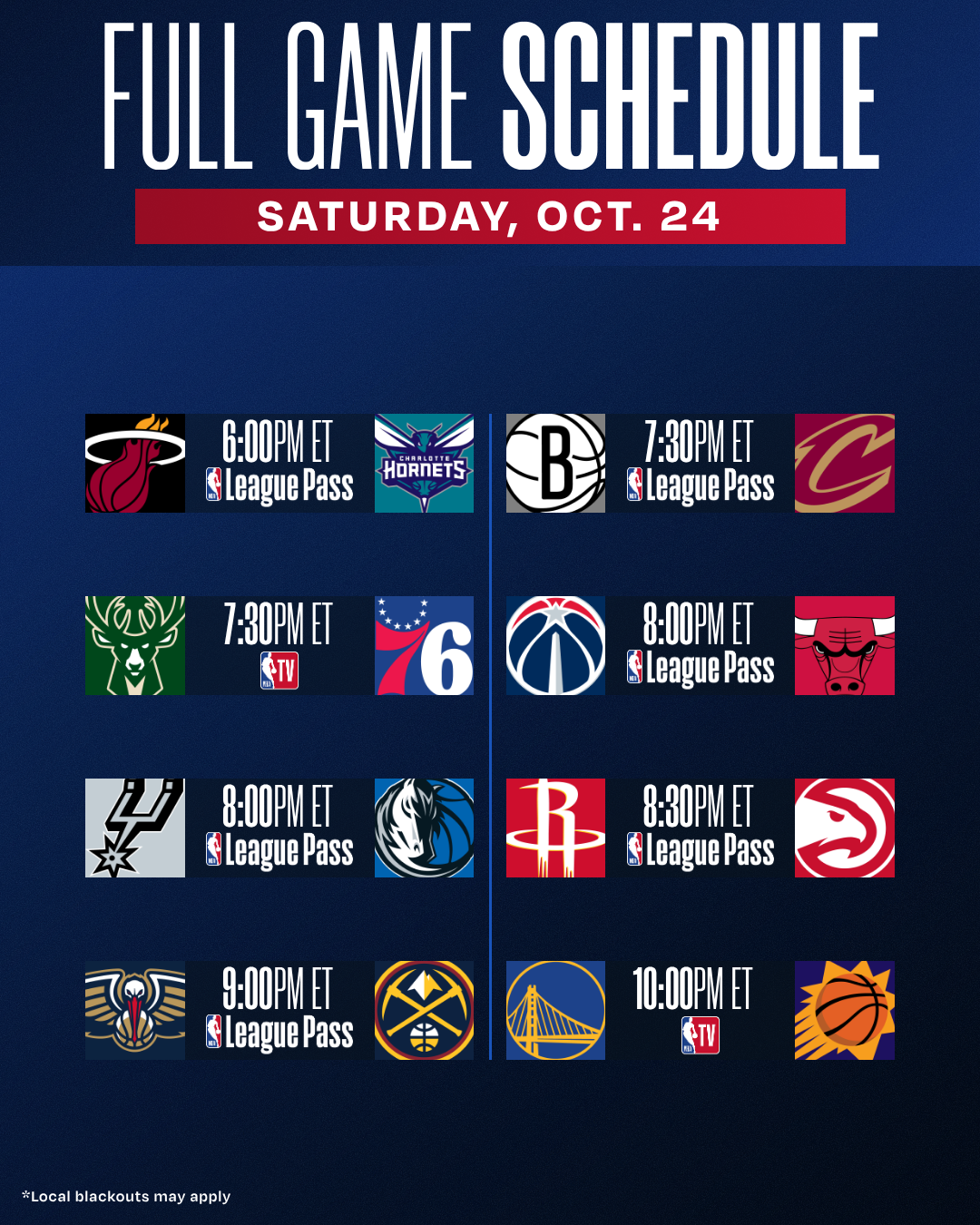 Tonight's Schedule
