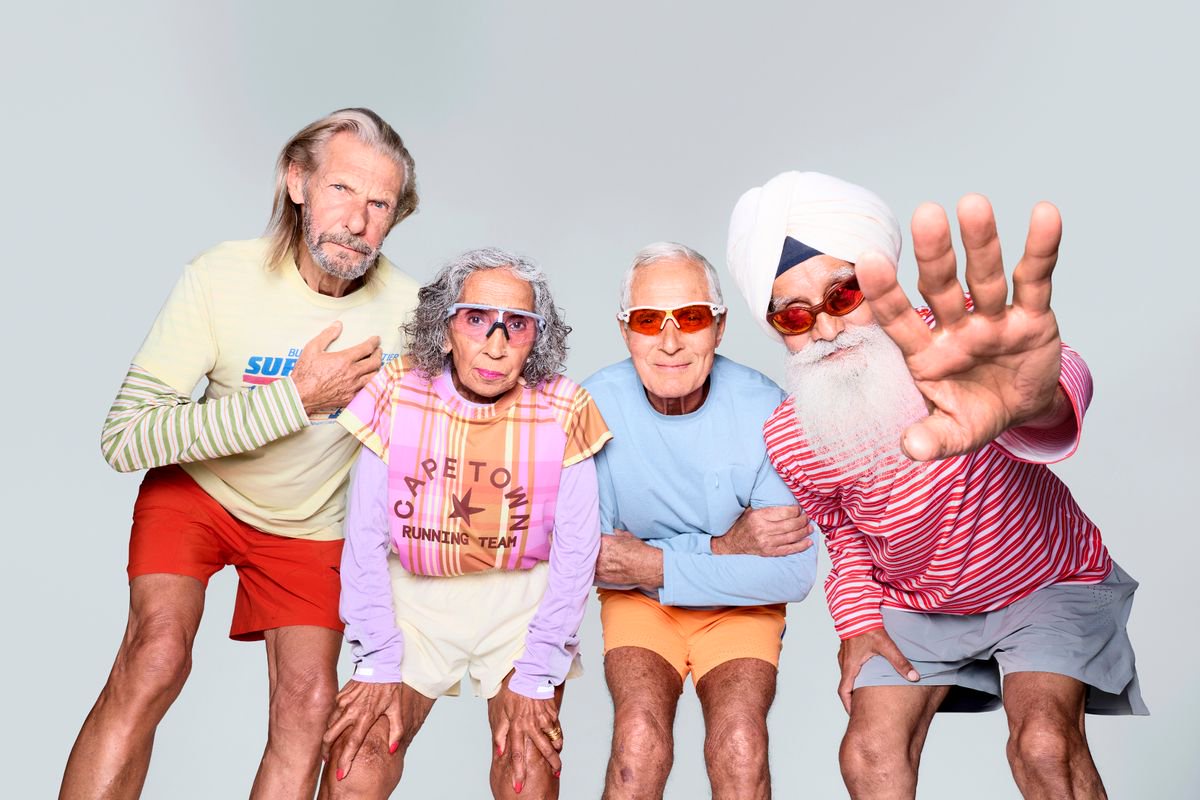 Elderly running team