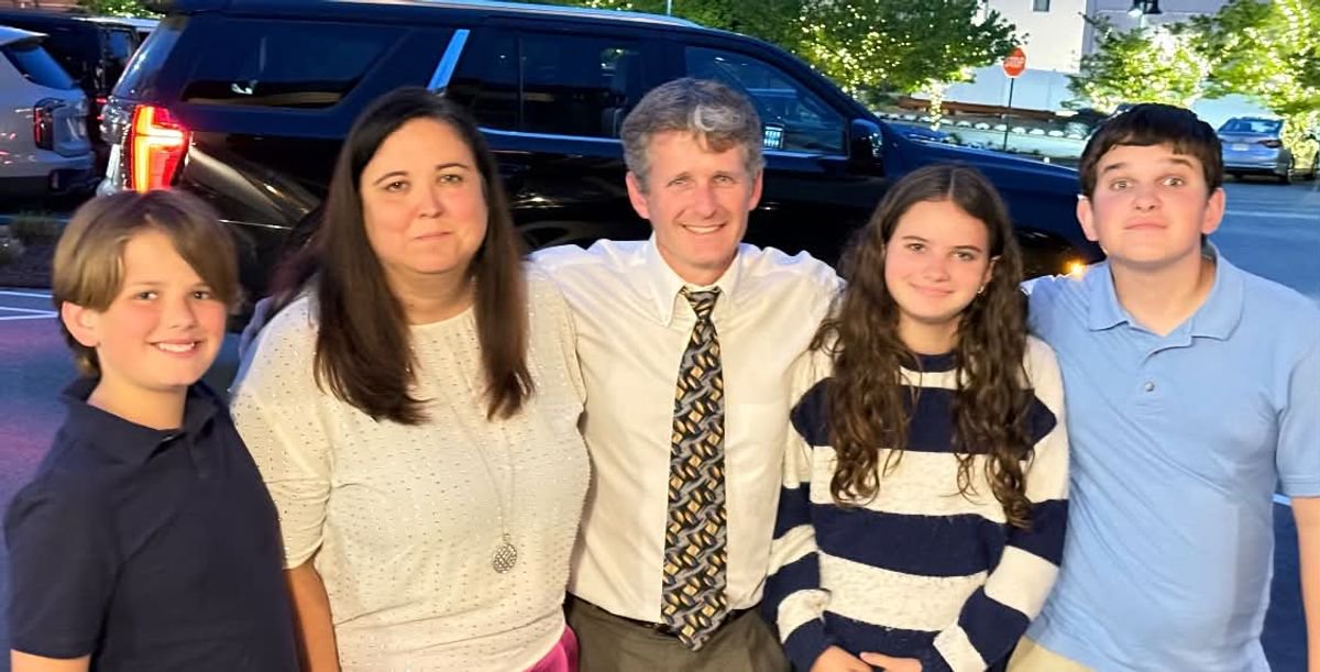 Jake with parents Alicia, 49, and Seth, 48, sister, Carolyn, 14, and Bryan, 11 