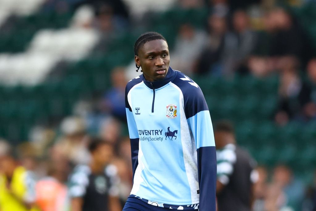 Sidiki Cherif of Coventry City during the warm up