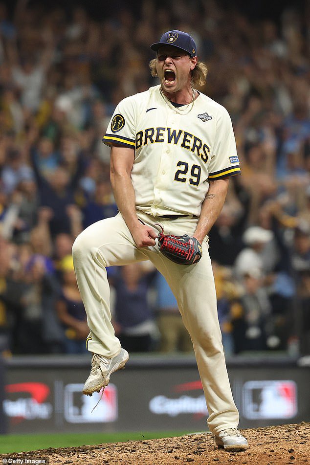 Brewers closer Trevor Megill struck out Jonny DeLuca with runners on second and third to wiggle out of a ninth-inning jam to seal Milwaukee's first World Series win since 1982
