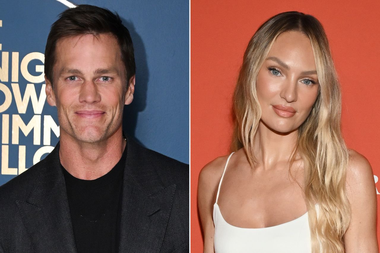 Tom Brady, Candice Swanepoel.Credit: Todd Owyoung/NBC via Getty; Michael Buckner/WWD via Getty
