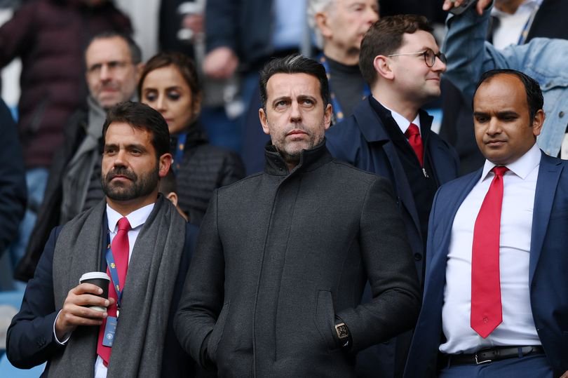 Edu during the Premier League match between Manchester City and Arsenal FC at Etihad Stadium.