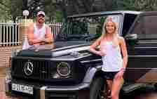 The Etzebeth’s are beaming in their Benz on visit to Johannesburg ...