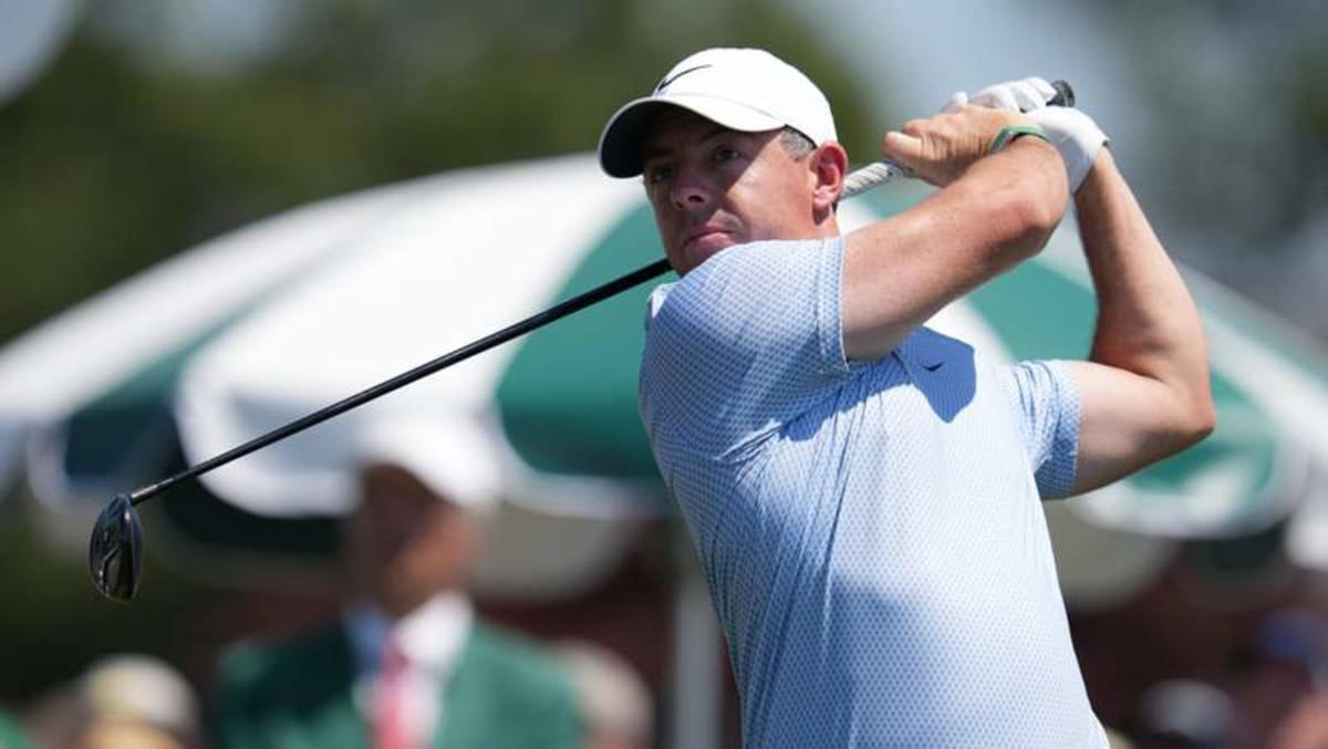 260413 — AUGUSTA, April 13, 2026 — Rory McIlroy of Northern Ireland watches his tee shot during the round 4 of the 2026 Masters golf tournament at Augusta National Golf Club in Augusta, the United States, on April 12, 2026. SPU.S.-AUGUSTA-GOLF-2026 MASTERS-ROUND 4 WuxXiaoling PUBLICATIONxNOTxINxCHN ©IMAGO/Xinhua