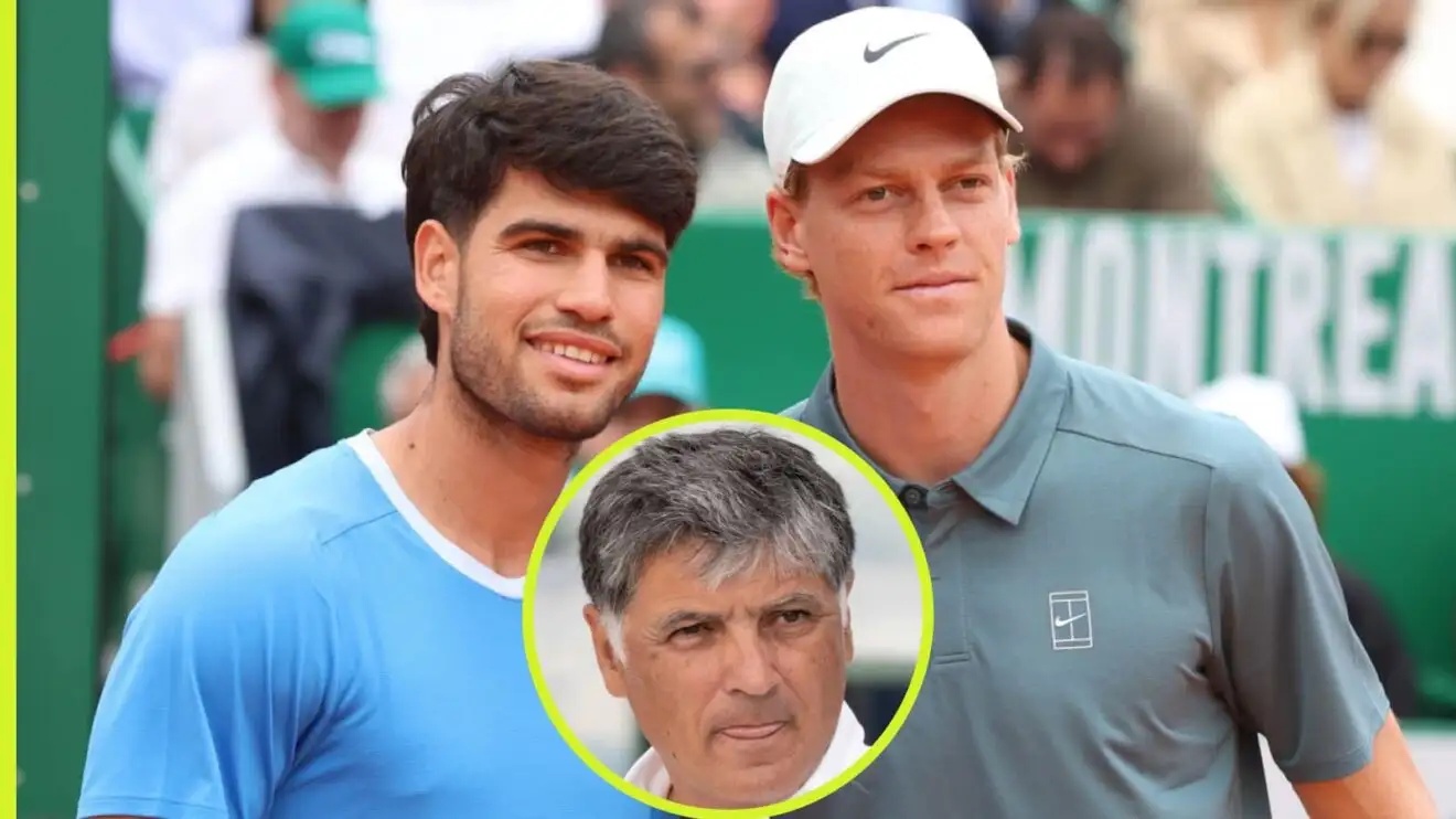 Carlos Alcaraz, Jannik Sinner and Toni Nadal