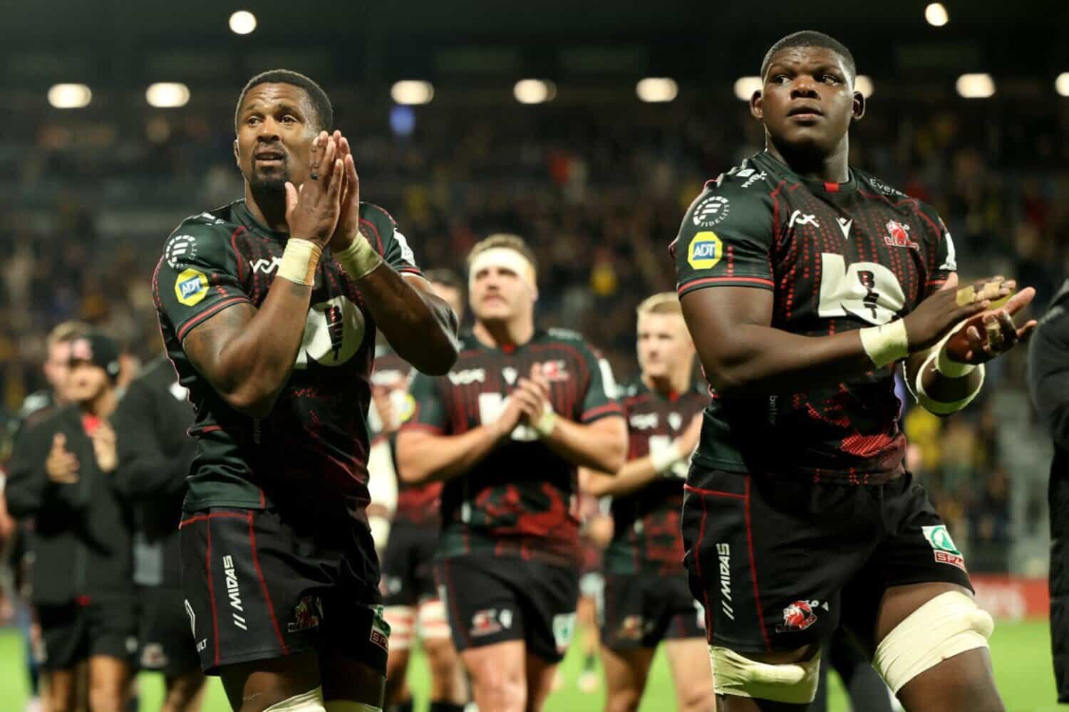 Lions rugby players