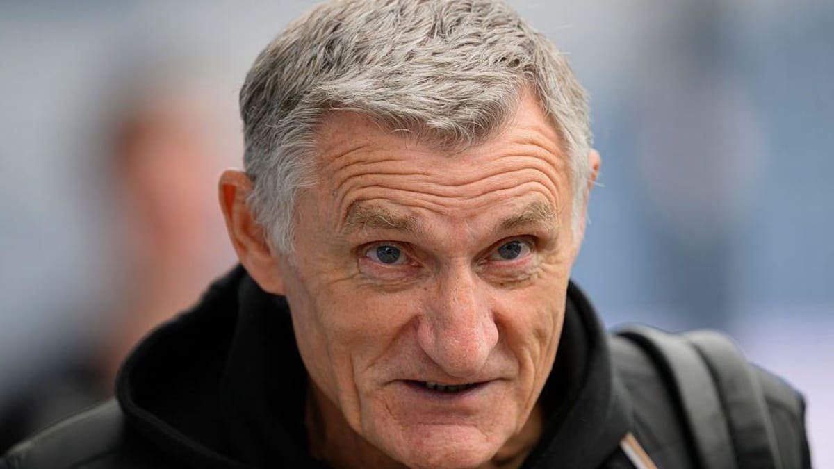 Tony Mowbray pictured upon arriving at Portsmouth's Fratton Park
