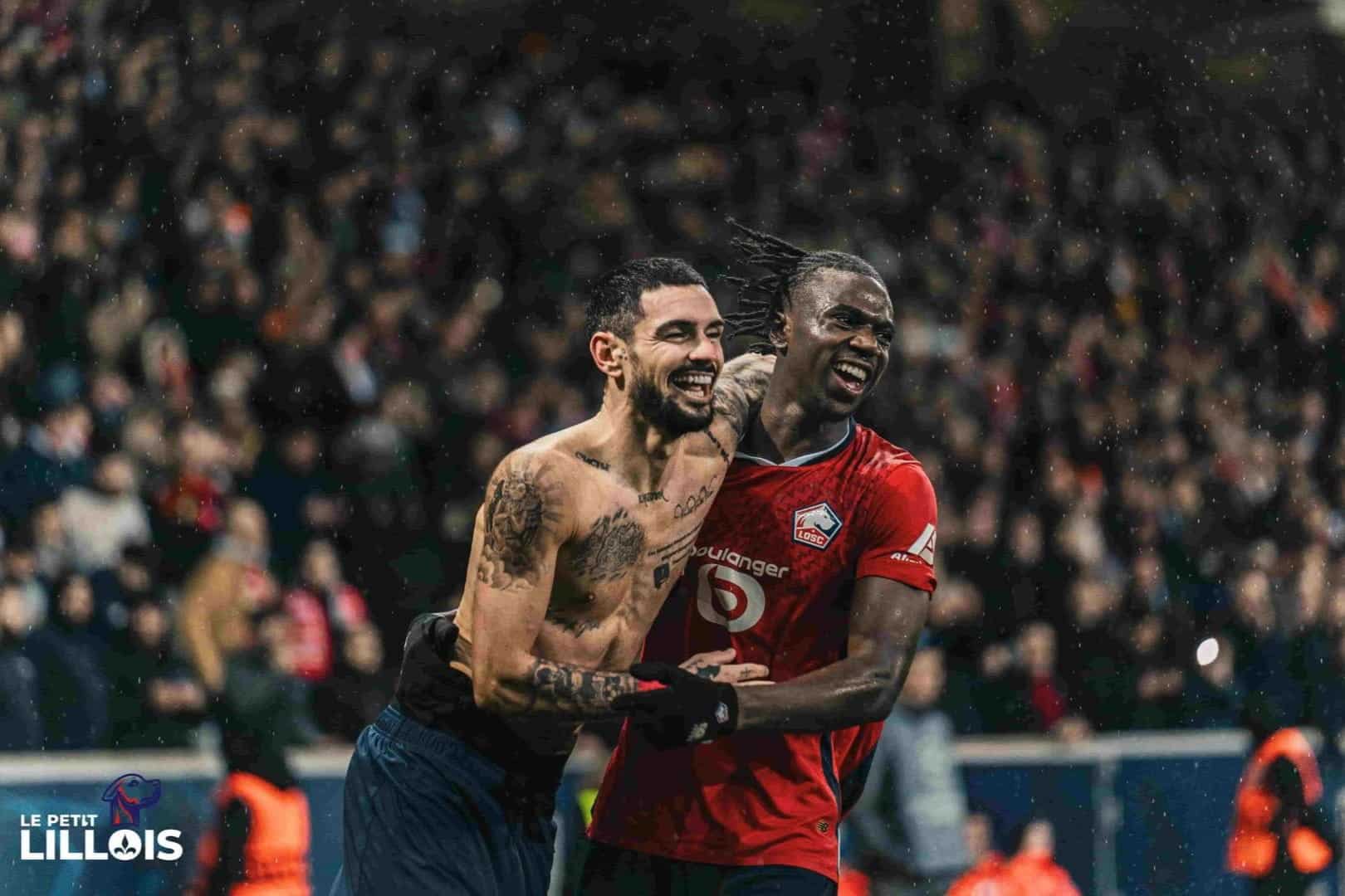 Rémy Cabella et Ngal'ayel Mukau sous les couleurs du LOSC.