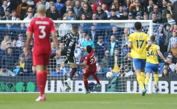 Diaz bravely opened the scoring for Liverpool
