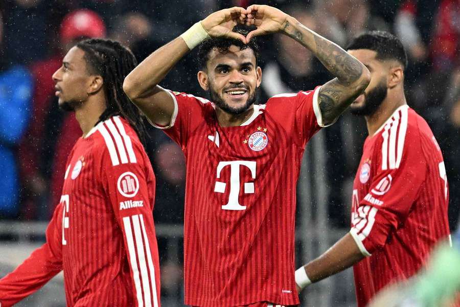 Luis Diaz celebrates his hat-trick