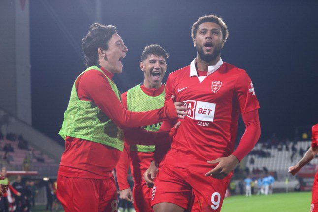 Mandatory Credit: Photo by Mairo Cinquetti/NurPhoto/Shutterstock (17225601ap) Gustavo Varela celebrates a goal during the Serie A match between AC Monza and Cagliari Calcio at the Brianteo stadium in Monza, Italy, on October 19, 2026. AC Monza v Cagliari Calcio - Serie A 2026/27, Italy - 19 Oct 2026