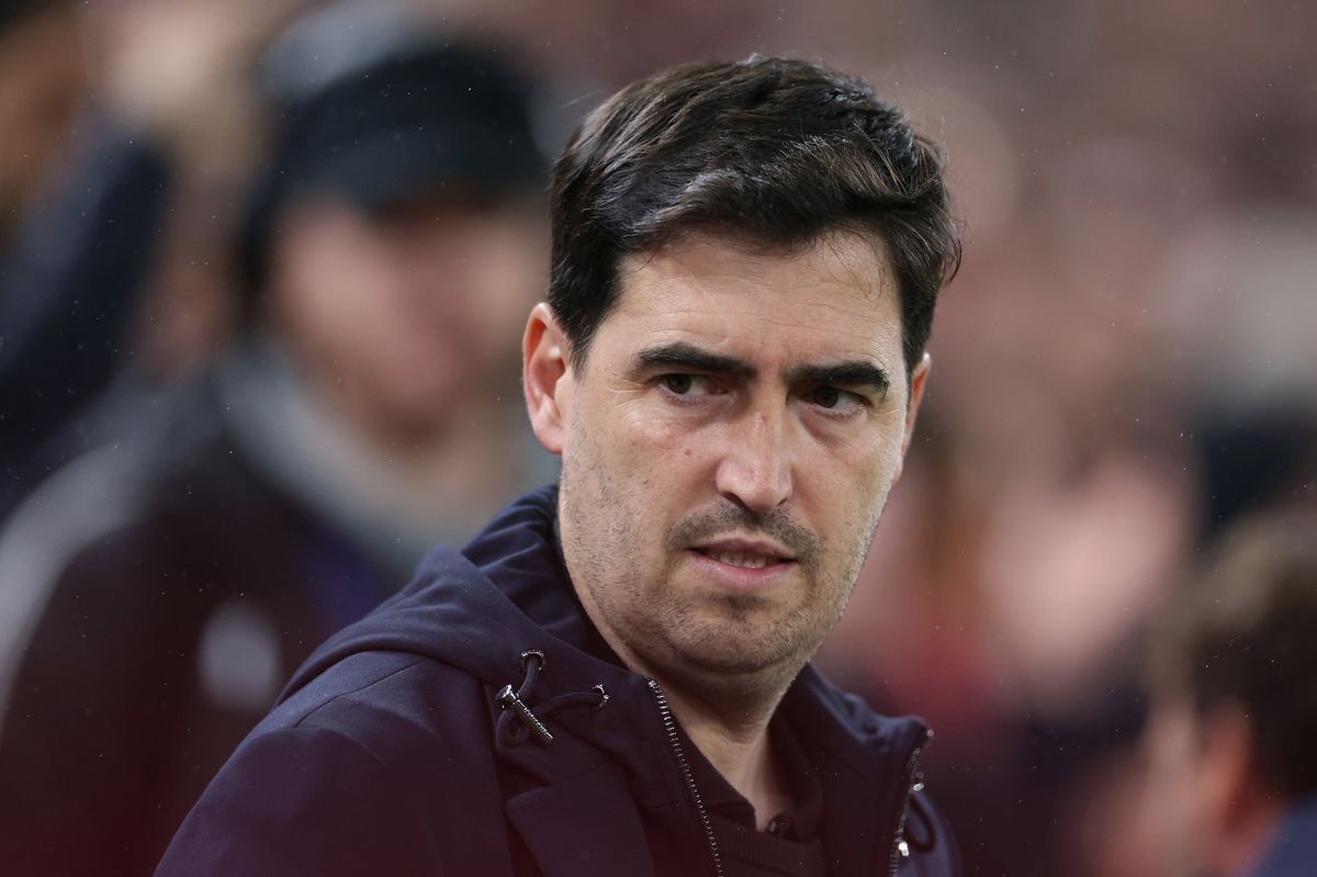 Andoni Iraola before the UEFA Champions League 2026/27 League Phase MD3 match between Liverpool FC and Villarreal CF at Anfield. 