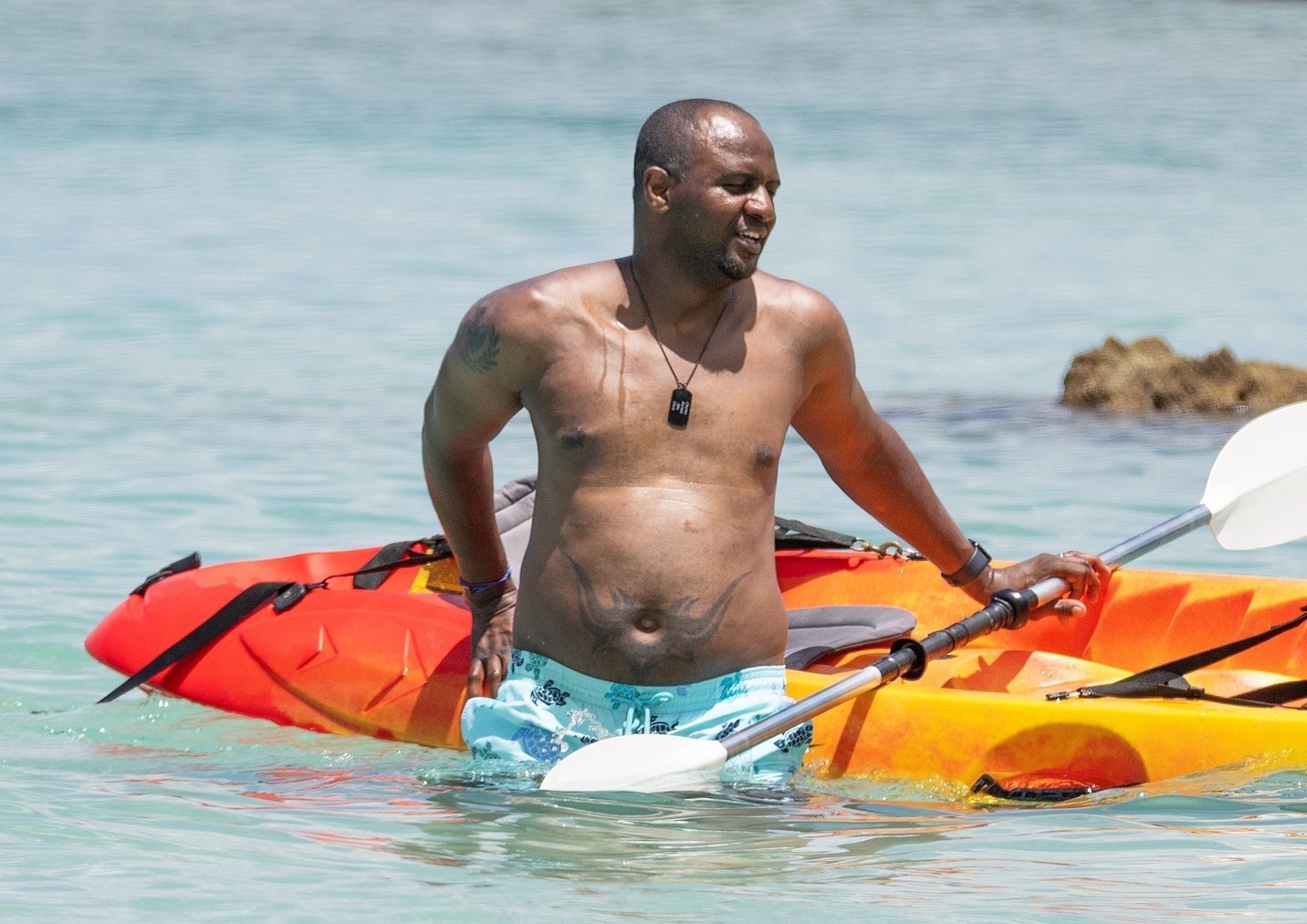 The former Crystal Palace boss went kayaking