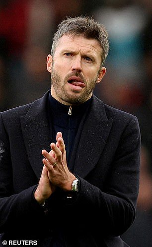Carrick responded: 'Gaz says a lot of things!'