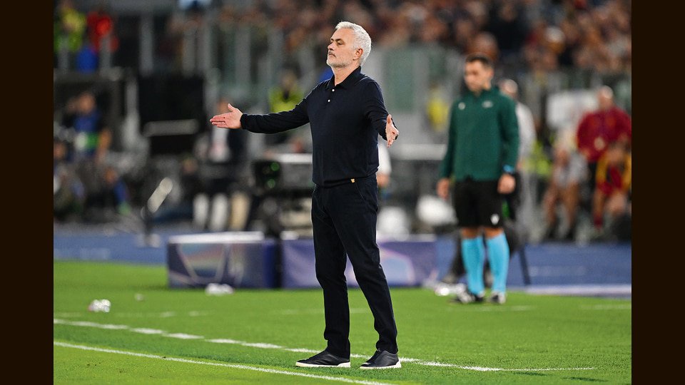 Fans love him, for the victories he guides teams to, as well as the fights, scenes and media spectacle. (Below) At a UEFA Champions League game last month. (Getty Images)